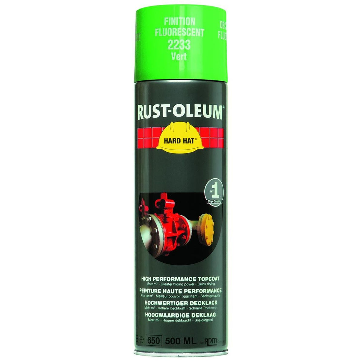 Topcoat 500ML Spray Fluro Red - RUS-2264