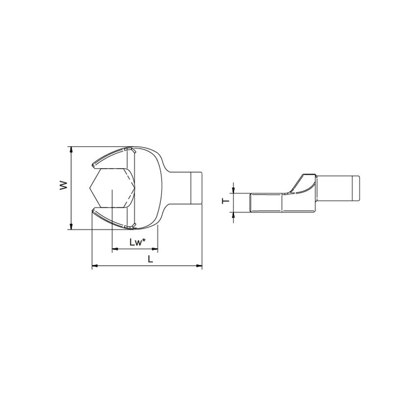 Torque Wrench 22mm Size 36mm L 97mm LW 56mm W 465g Matte Finished BS-7432-36