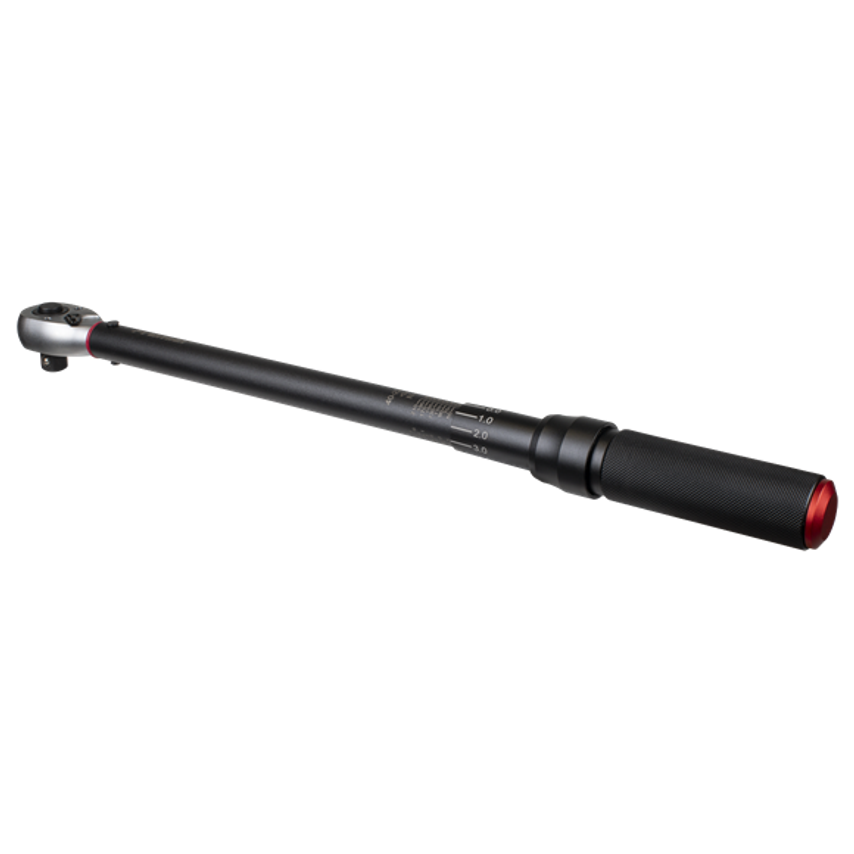 Torque Wrench Micrometer Style 1/2in Square Drive Calibrated 40-220Nm - Premier Black