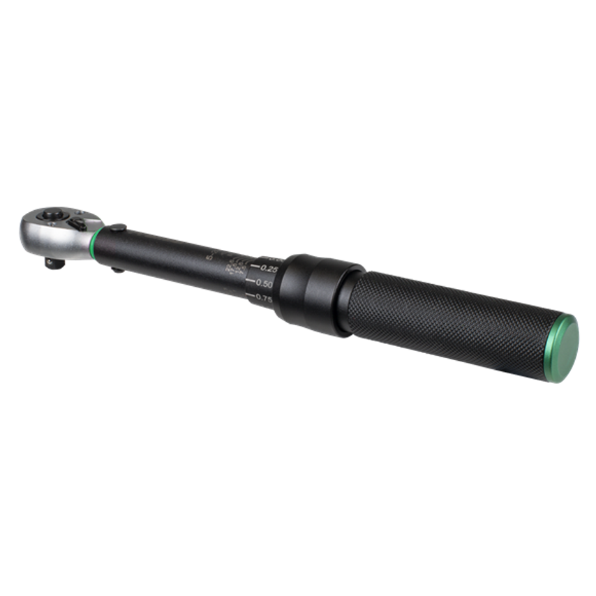 Torque Wrench Micrometer Style 1/4in Square Drive Calibrated 5-25Nm - Premier Black