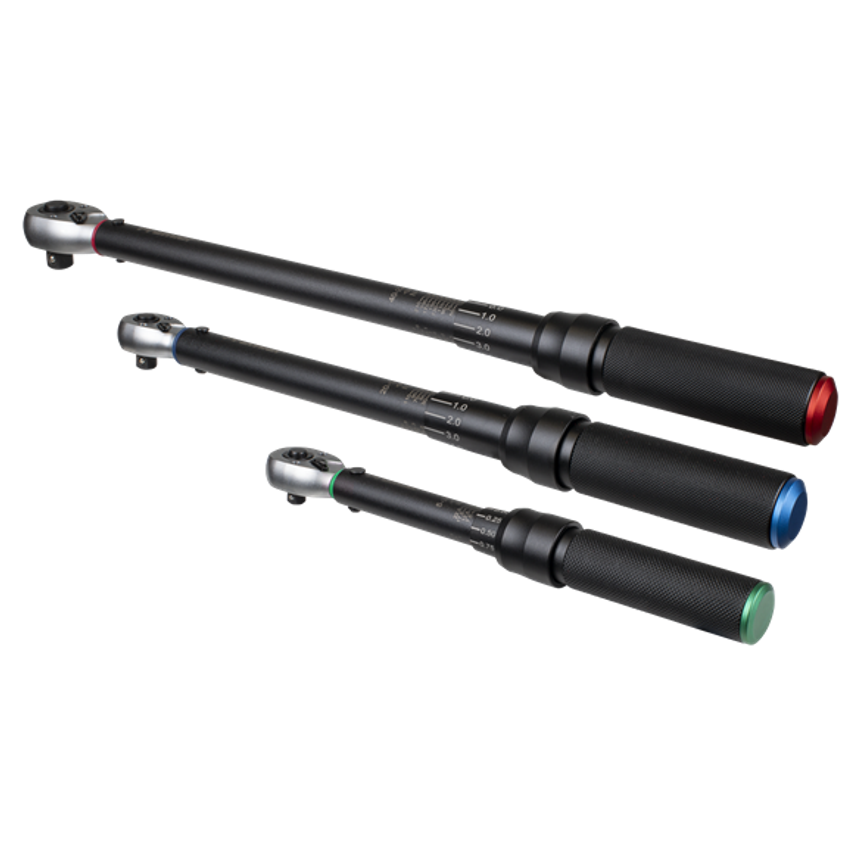 Torque Wrench Micrometer Style 3 Piece Set Premier Black