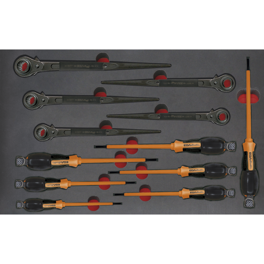 Tray-screwdriver and Podging Wrenches (Mm) Antidrop ACO