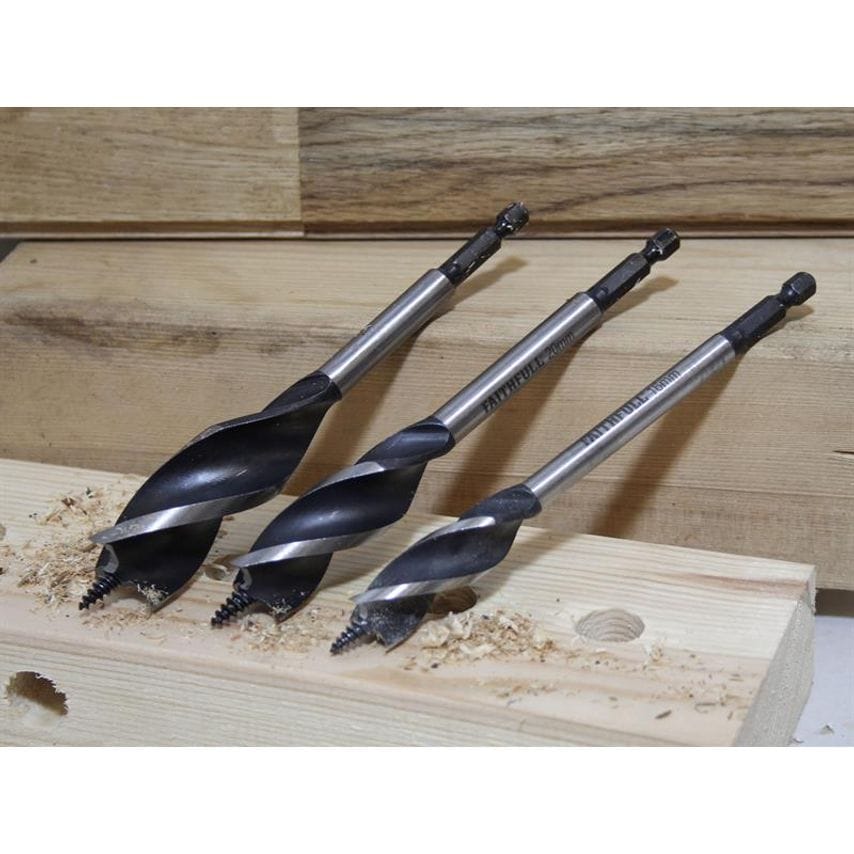 Tri-Point Speed Auger Bit Set, 3 Piece FAITPASET3PC