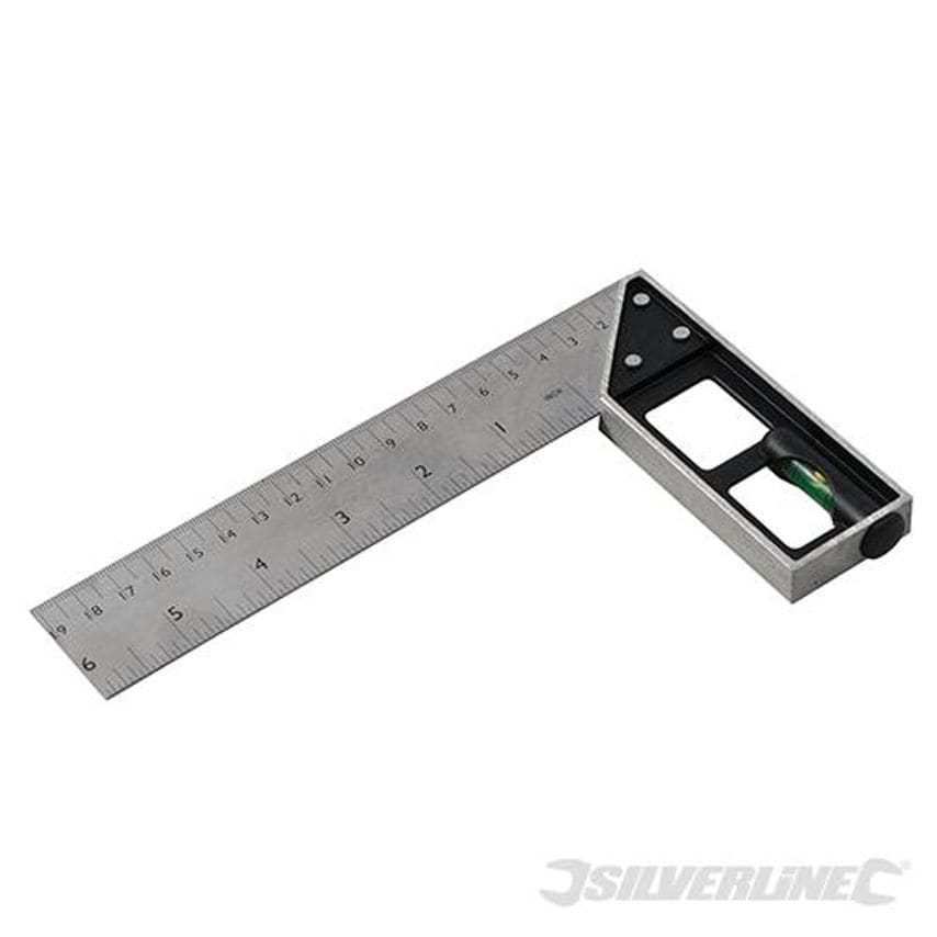 Tri & Mitre Square with Spirit Level 150mm