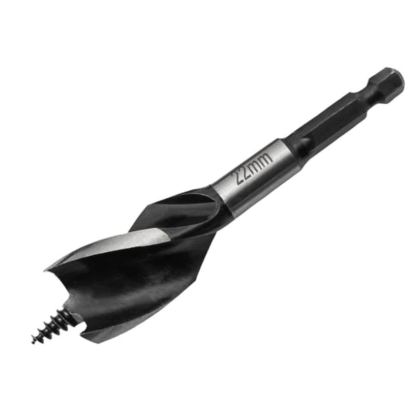 Tri-point Speed Auger Bit Stubby - 22mm