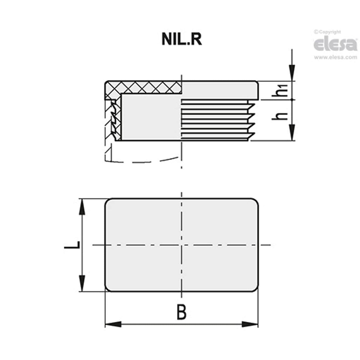 Tube plug-NIL.R-20x15-C34