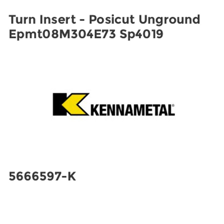 Turn Insert - Posicut Unground Epmt08M304E73 Sp4019