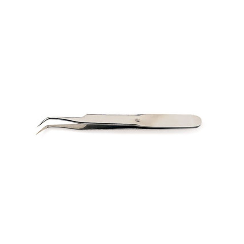 Tweezers with Fine Tip Curved Remanit 4301. L 120 mm 1 Units