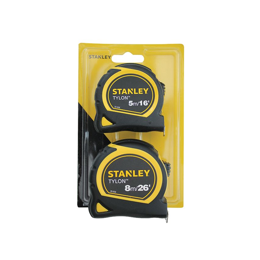 Tylon Pocket Tapes 5m/16ft + 8m/26ft (Twin Pack) STA998985