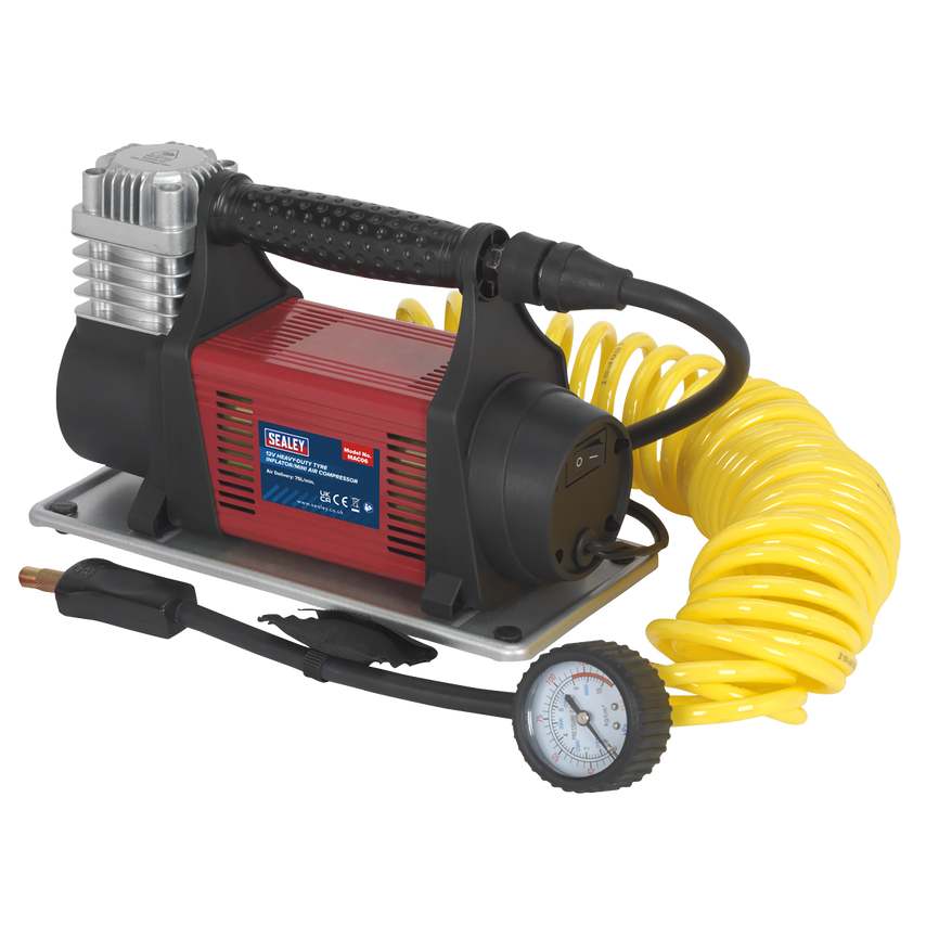 Tyre Inflator/Mini Air Compressor 12V Heavy Duty