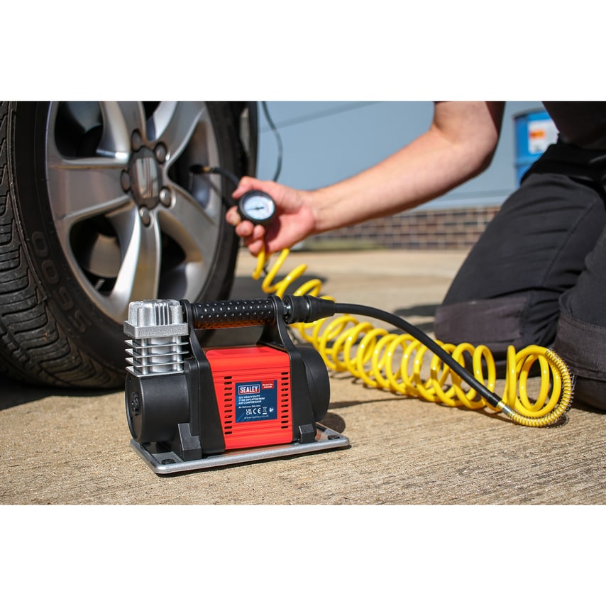 Tyre Inflator/Mini Air Compressor 12V Heavy Duty