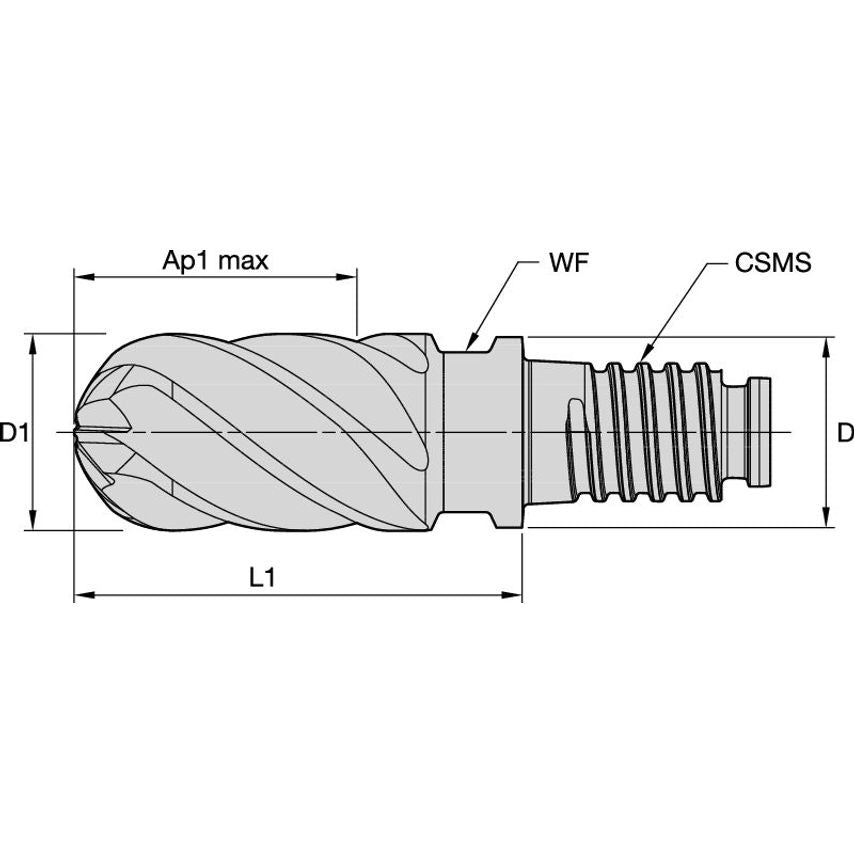 UJBV0750Y6CN End Mill DL Harvi 6F BN 6F 3/4X