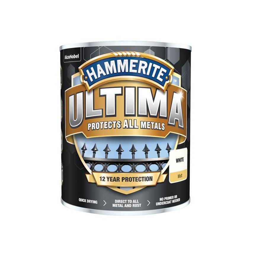 Ultima Metal Paint Matt White 750ml HMMUMMWH750