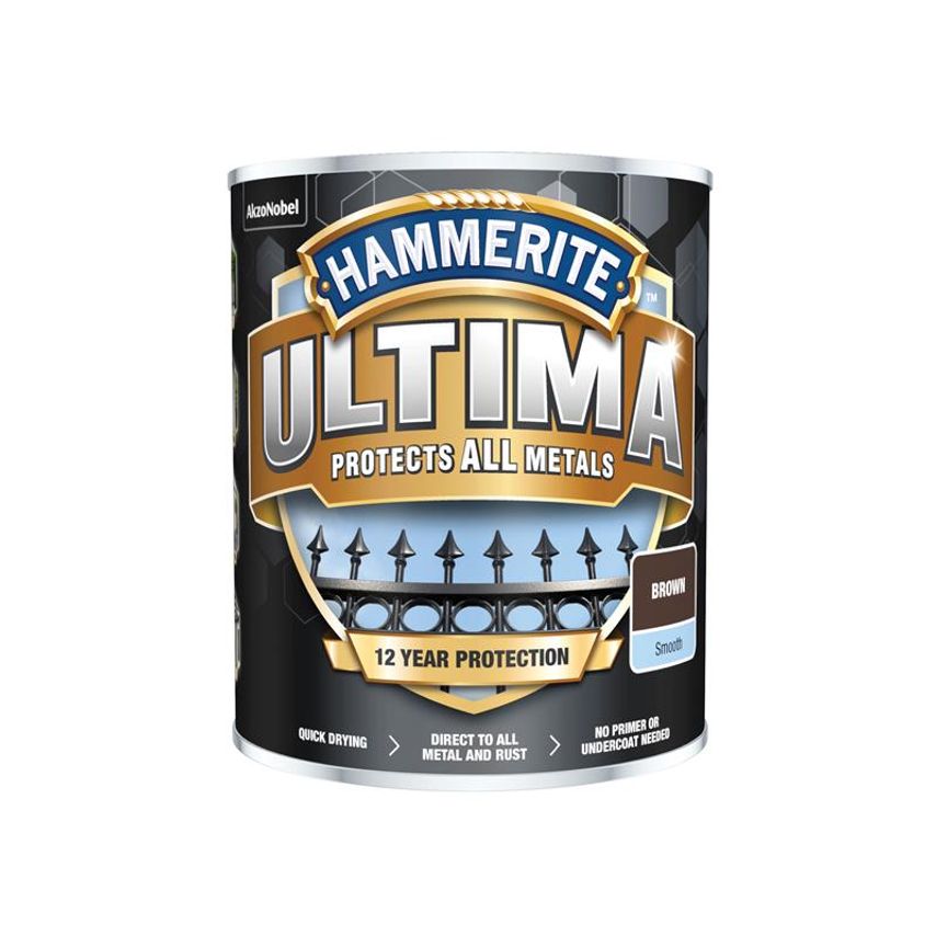 Ultima Metal Paint Smooth Brown 750ml HMMUMSBR750