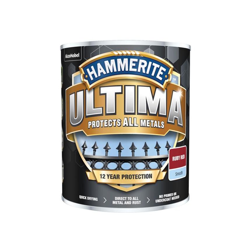 Ultima Metal Paint Smooth Ruby Red 750ml HMMUMSRR750