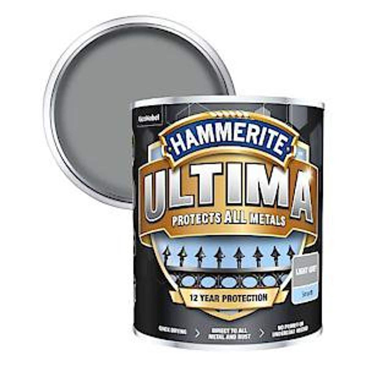 Ultima Smooth Metal Paint 750ml Can - Light Grey