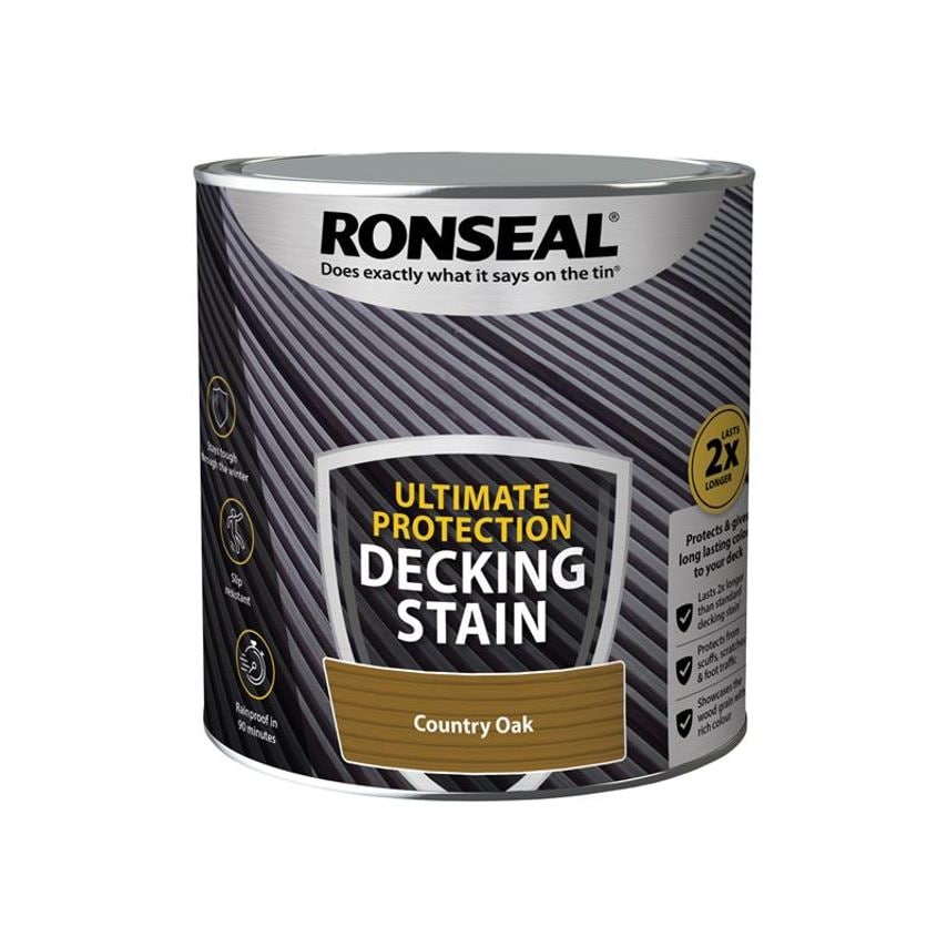 Ultimate Protection Decking Stain Country Oak 2.5 litre RSLNUDSCO25L