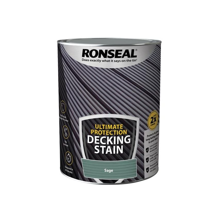 Ultimate Protection Decking Stain Sage 5 litre RSLNUDSS5L