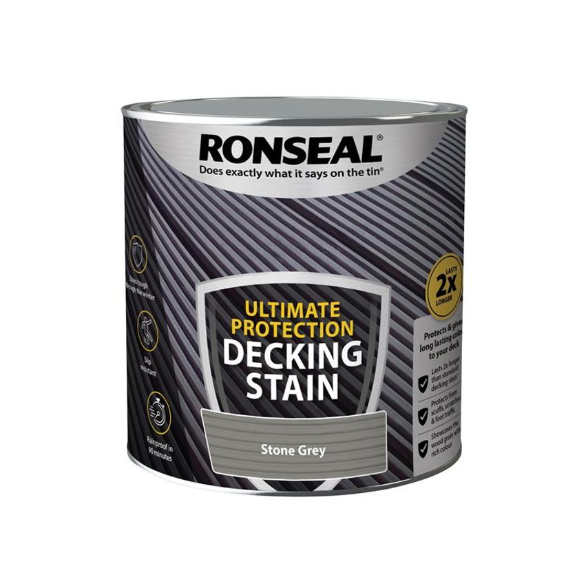 Ultimate Protection Decking Stain Stone Grey 2.5 litre RSLNUDSSG25L