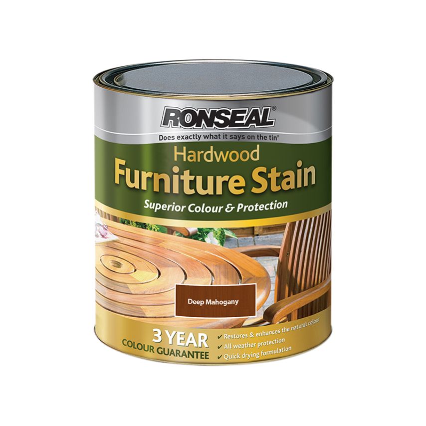 Ultimate Protection Hardwood Garden Furniture Stain Deep Mahogany 750ml RSLHWFSDM750