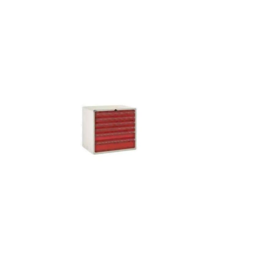 Under Bench Euroslide 5 Drawer with Stand 4 x 100mm, 1 x 150mm - Red