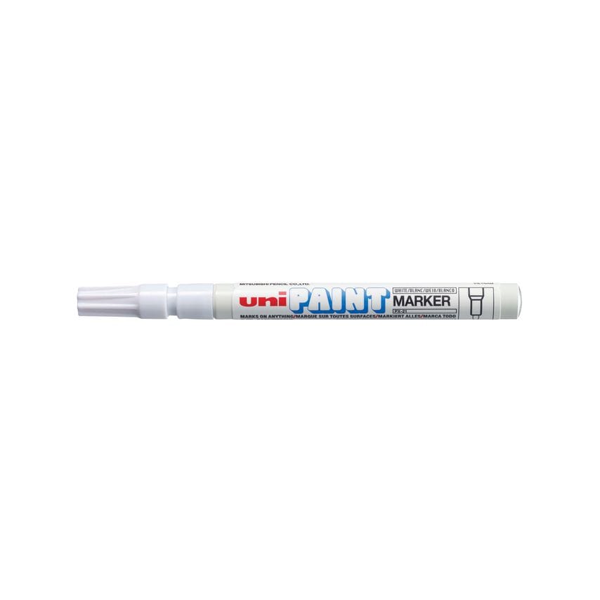 Uni Paint PX-21 Marker Fine White, Pack of 12 124503000