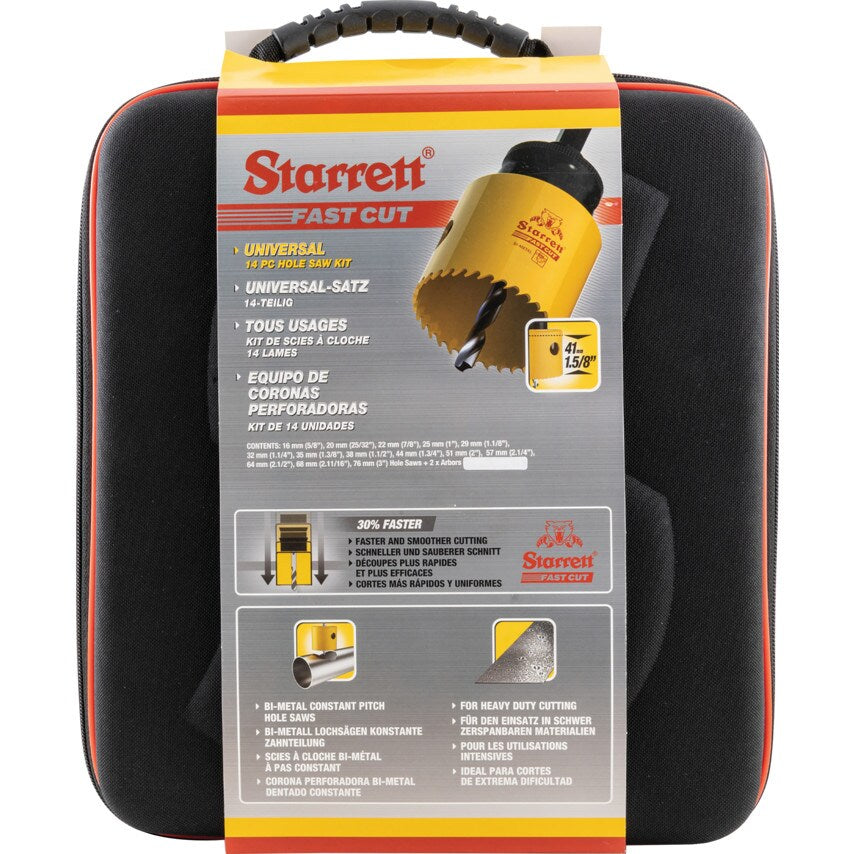 Universal Fast Cut Holesaw Kit16 Piece KFC14021