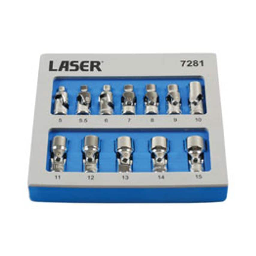 Universal Joint Socket Set 1/4"D 12 Piece