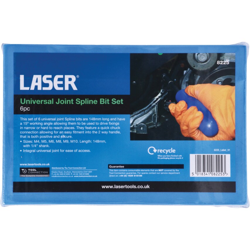 Universal Joint Spline Bit Set 6PC