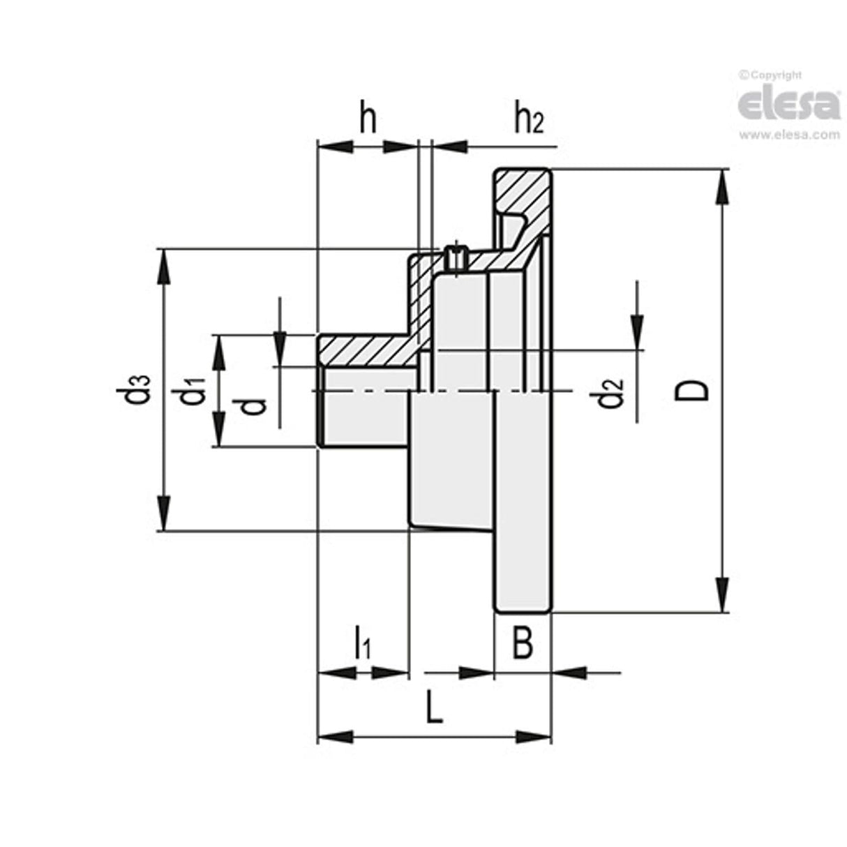 VAD-XX Handwheels for position indicators aluminium For gravity drive indicators without handle VAD.160-GXX2 A-14