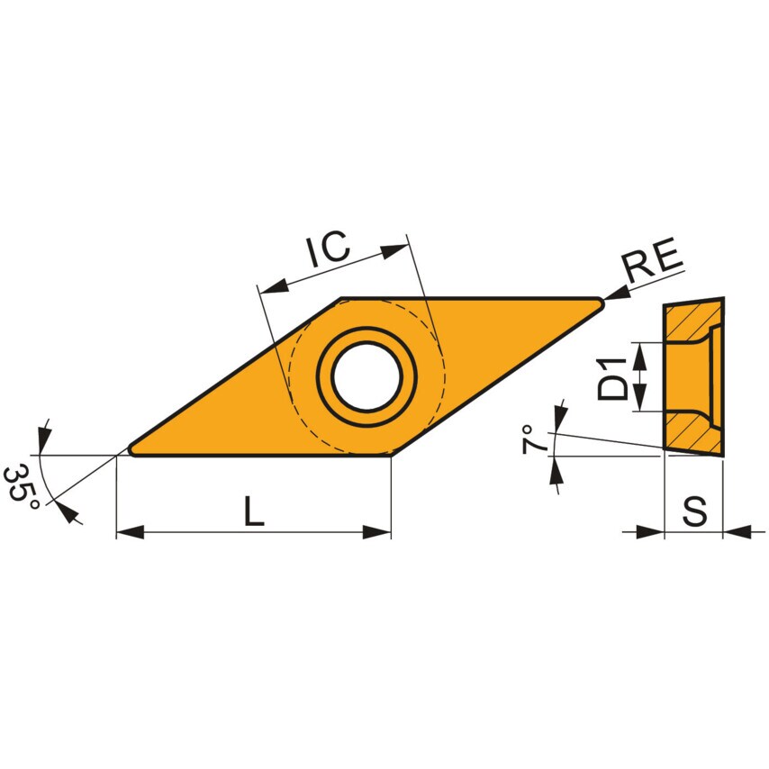 VCMT 160404E-FM T9415 Turning Insert - Positive