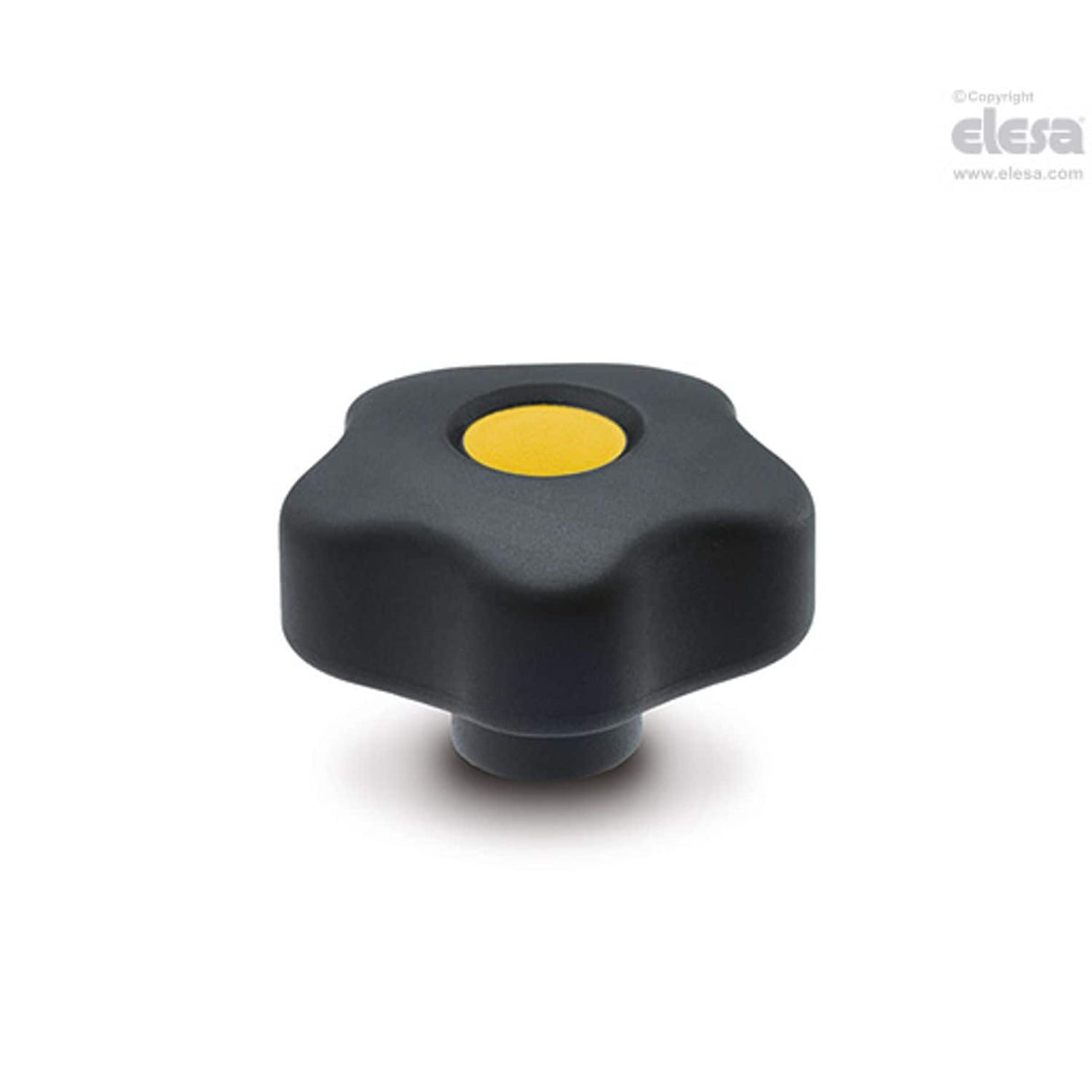 VCTSOFT Lobe knobs Soft-touch technopolymer Brass boss threaded hole VCT.77 B-M12-SOFT-C4