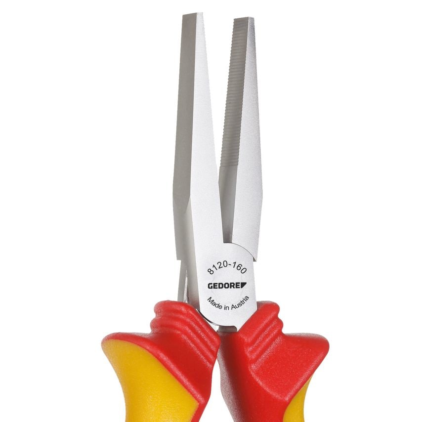 VDE Flat nose pliers with VDE insulating sleeves