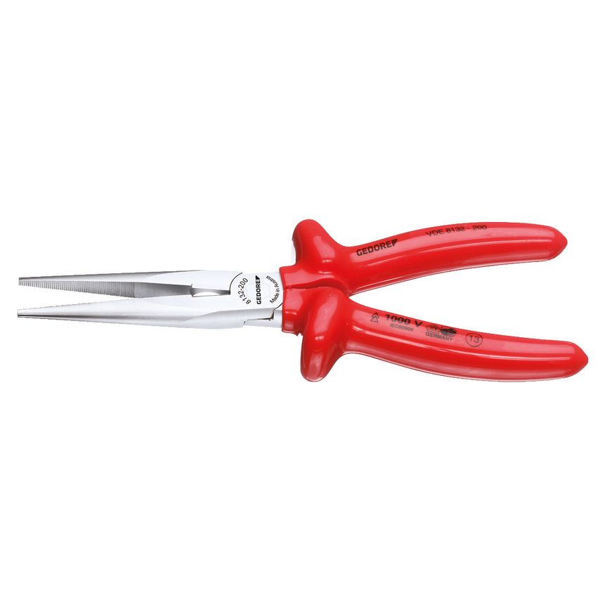 VDE Needle nose pliers with VDE dipped insulation