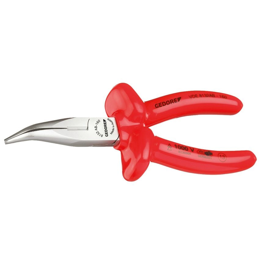 VDE Needle nose pliers with VDE dipped insulation