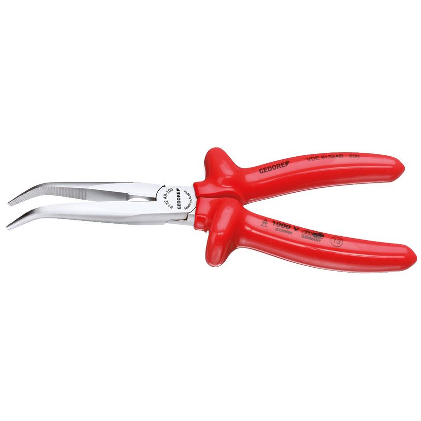 VDE Needle nose pliers with VDE dipped insulation