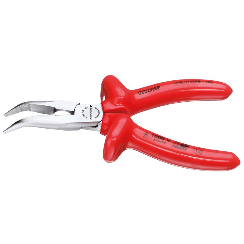VDE Needle nose pliers with VDE dipped insulation