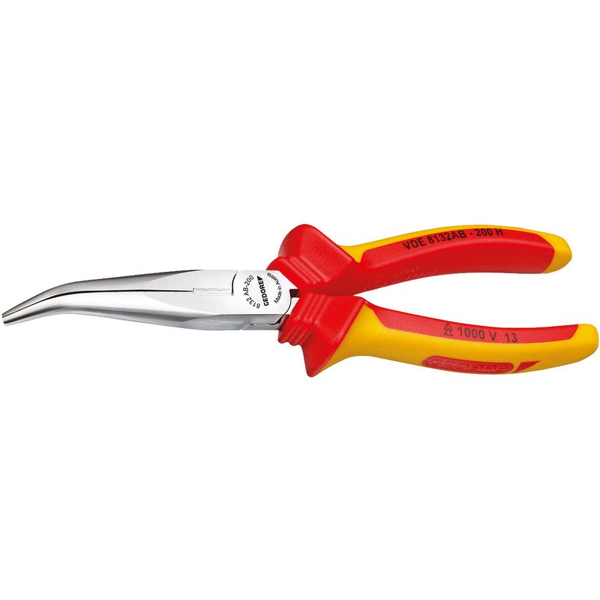 VDE Needle nose pliers with VDE insulating sleeves
