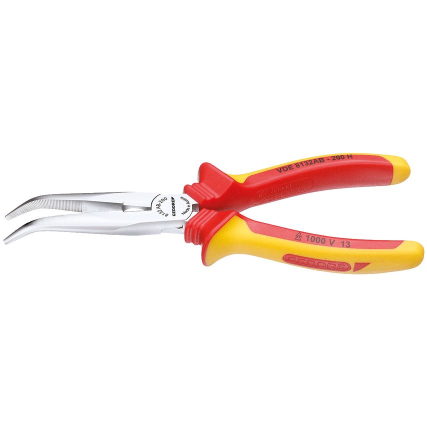 VDE Needle nose pliers with VDE insulating sleeves