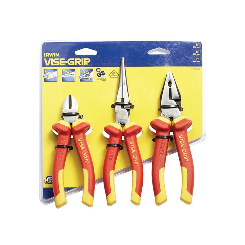 VDE Pliers Set, 3 Piece VIS10505519