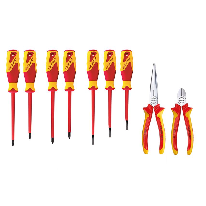 VDE Pliers/screwdrivers assortment for tool board