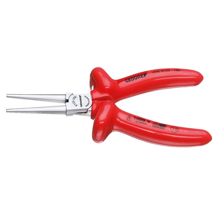 VDE Round nose pliers with VDE dipped insulation