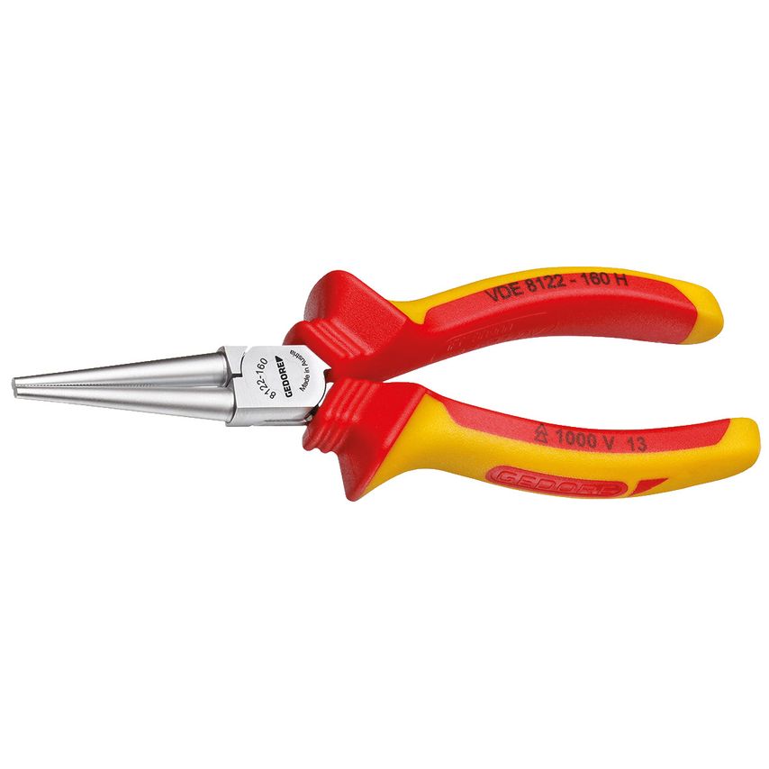VDE Round nose pliers with VDE insulating sleeves