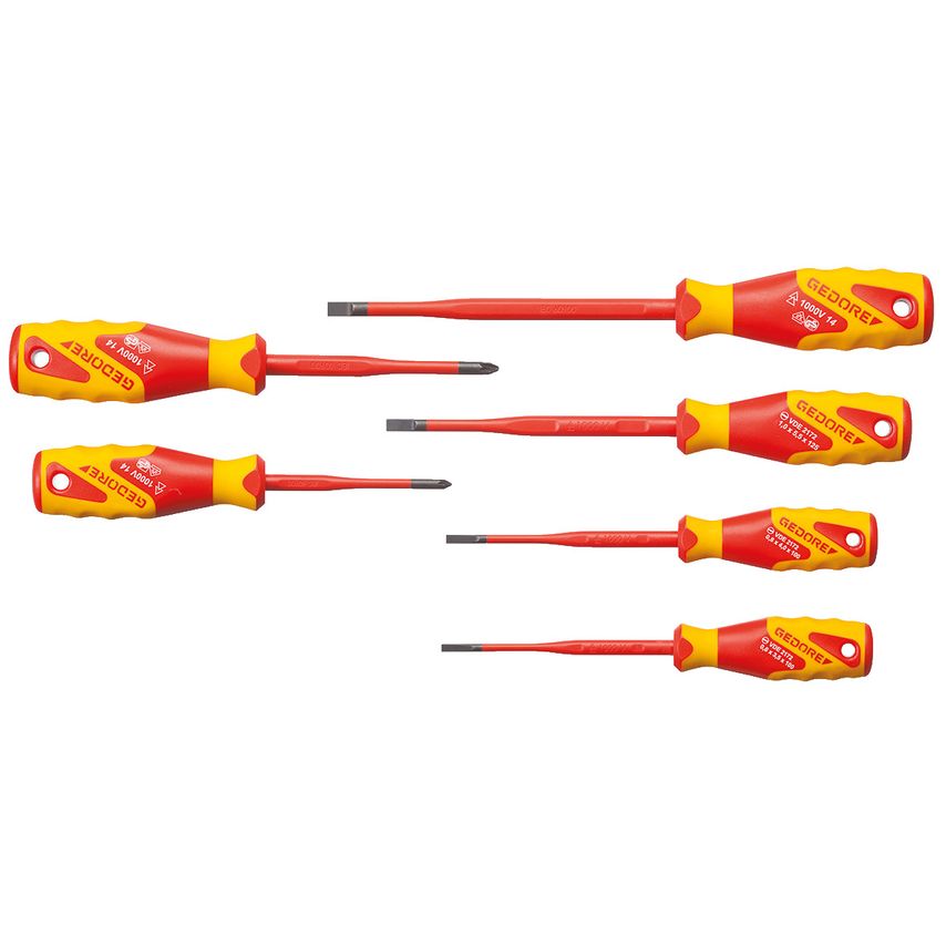VDE Screwdriver set SLIM DRIVE, 6 pcs