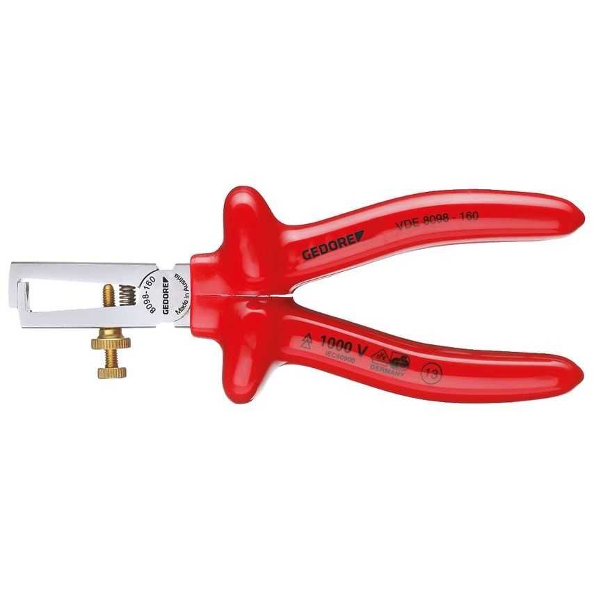 VDE Stripping pliers with VDE dipped insulation