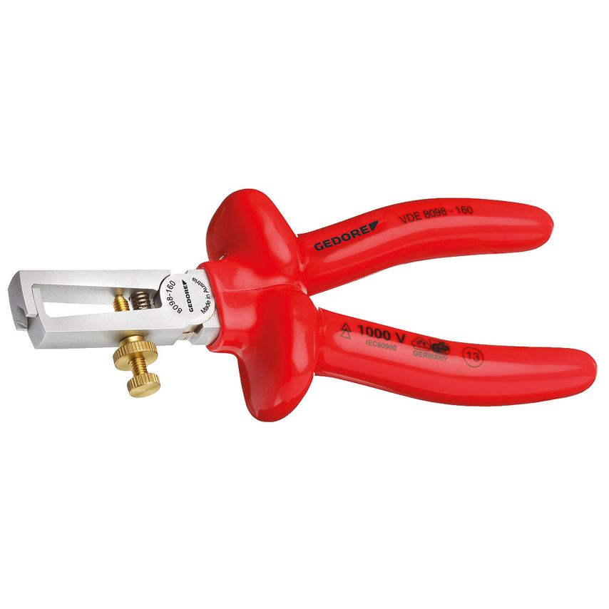 VDE Stripping pliers with VDE dipped insulation