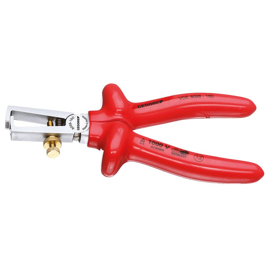 VDE Stripping pliers with VDE dipped insulation