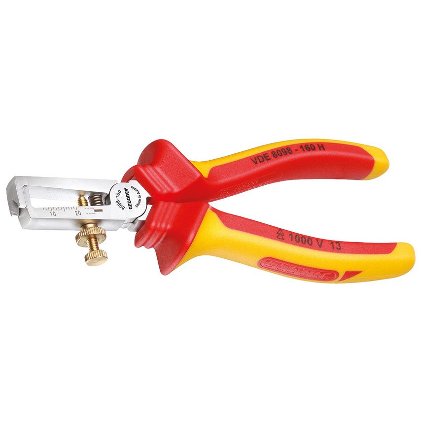 VDE Stripping pliers with VDE insulating sleeves