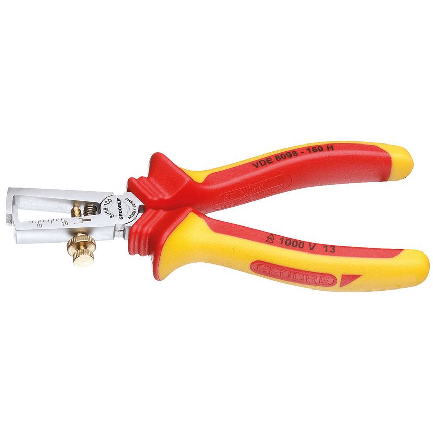 VDE Stripping pliers with VDE insulating sleeves