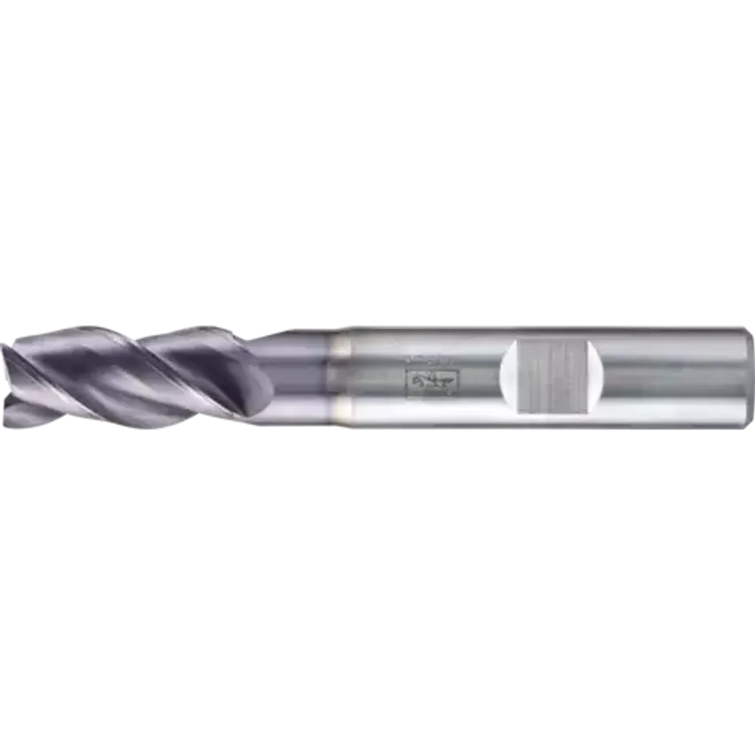 VHM Corner Mill Long 3 Blades Diameter 10mm 45 Chamfer TiAlN Shank HB Universal Line Roughing Finishing Slot Cutting